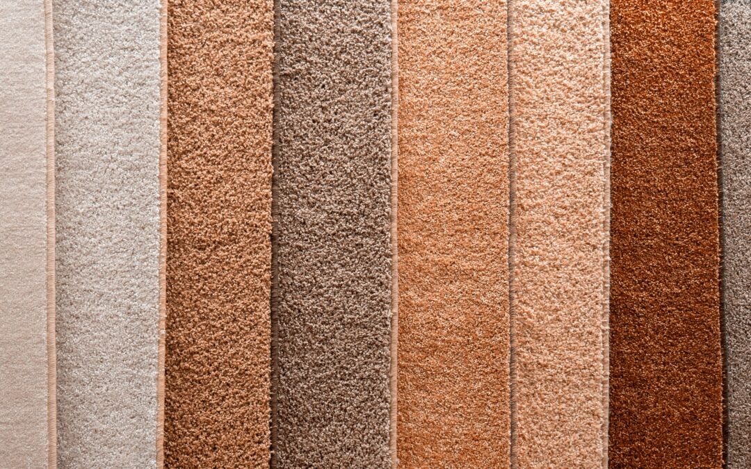 Different types of carpet samples.